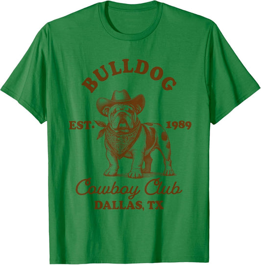 English Bulldog Mom Western Howdy Bulldog Cowboys Club