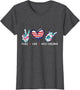 Peace Love West Virginia Flag Grown Souvenirs Women