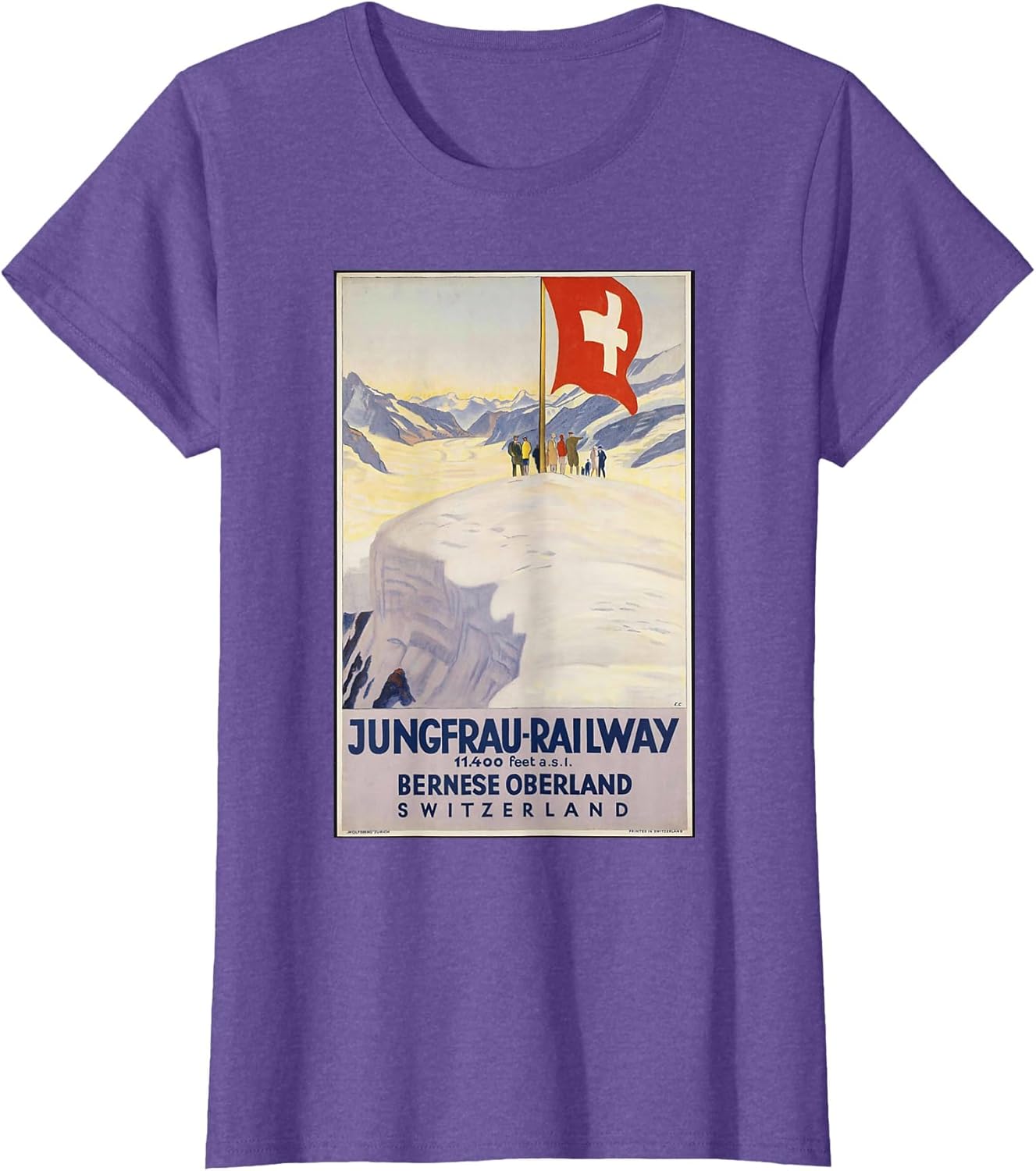 Vintage Switzerland Retro Travel Jungfrau Poster