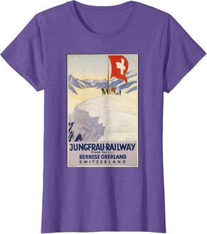 Vintage Switzerland Retro Travel Jungfrau Poster