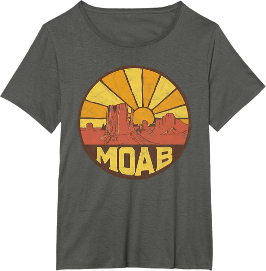 Retro Moab, Utah - Vintage Desert Sunset 80s Graphic