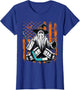 Hockey Goalie Ghost Halloween American Flag Ice Hockey