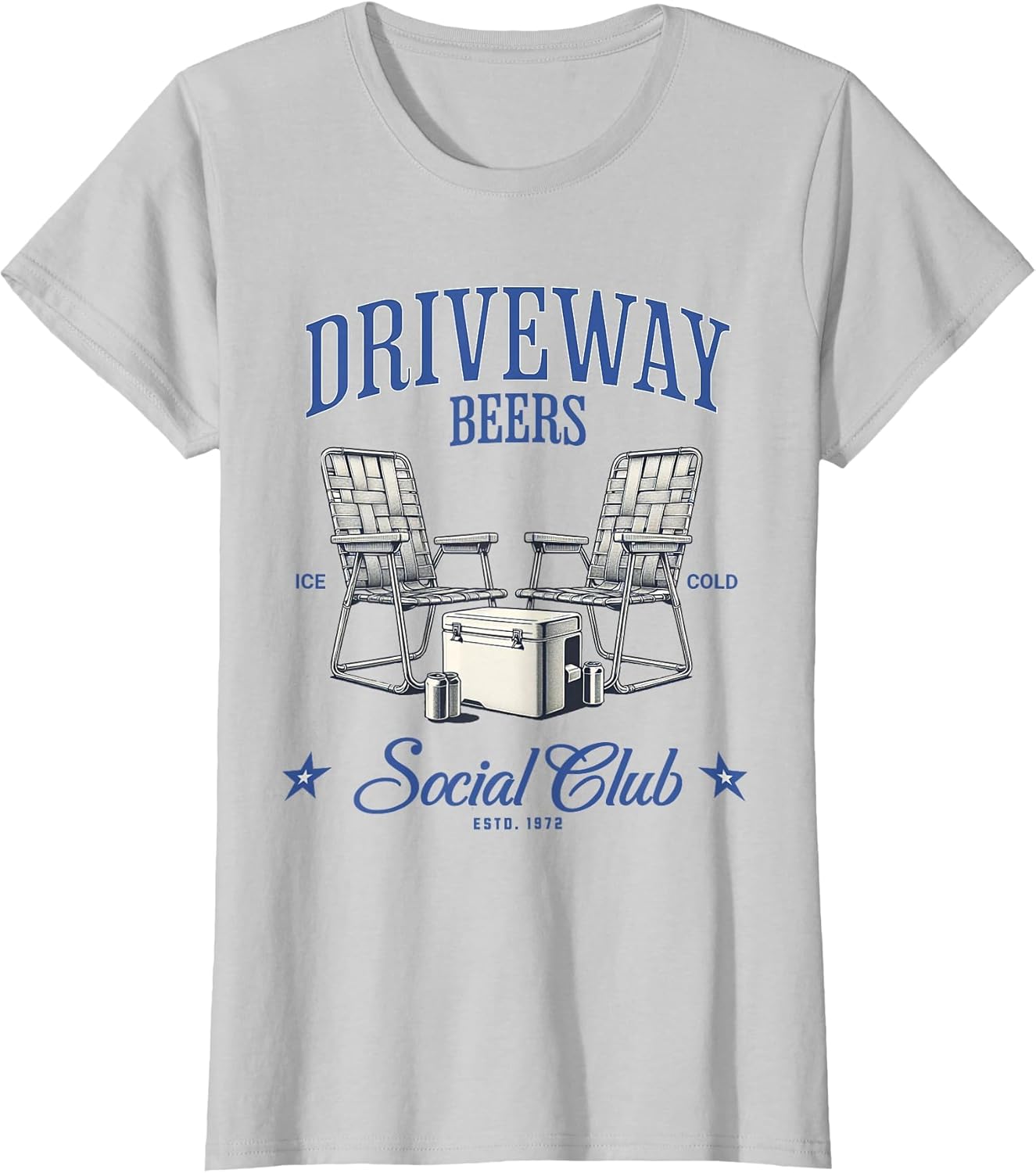 Driveway Beers Social Club Retro Chair Beer Drinker Dads Men