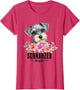 Schnauzer with Flowers Dog Mom Cute Pet Owner Lover