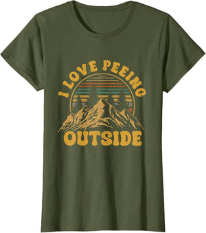 I Love Peeing Outside Funny Camping Shirts Hiking