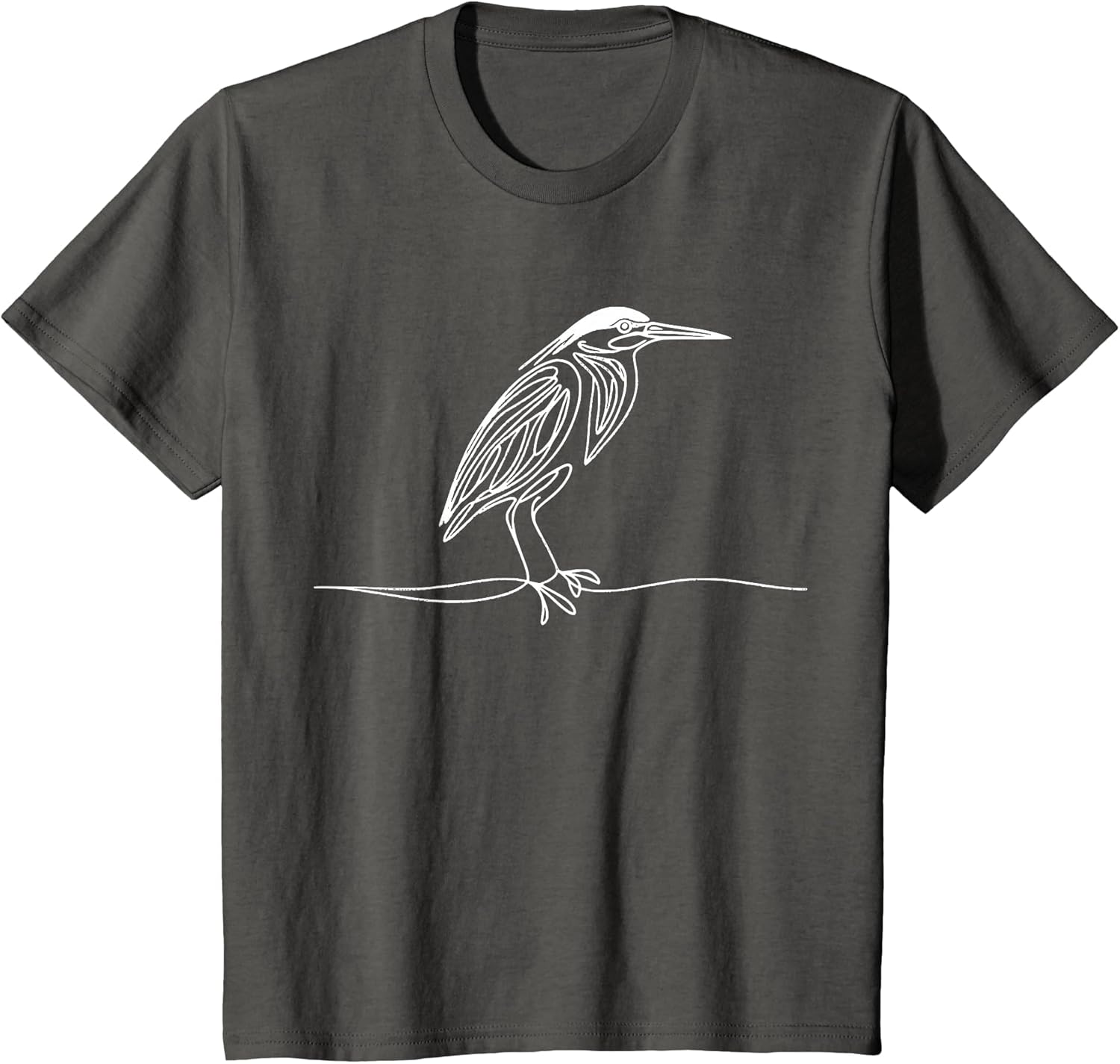Green Heron Line Art Bird Watcher Ornithology Nature