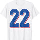 Number 22 Numbered Uniform Sports Team Jersey 22nd Birthday