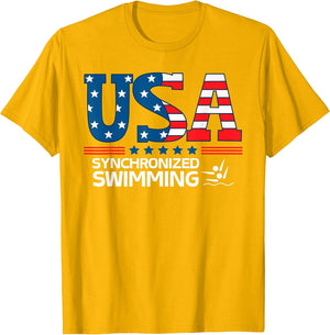 Synchronized Swimming United States Flag USA Sport Swimming