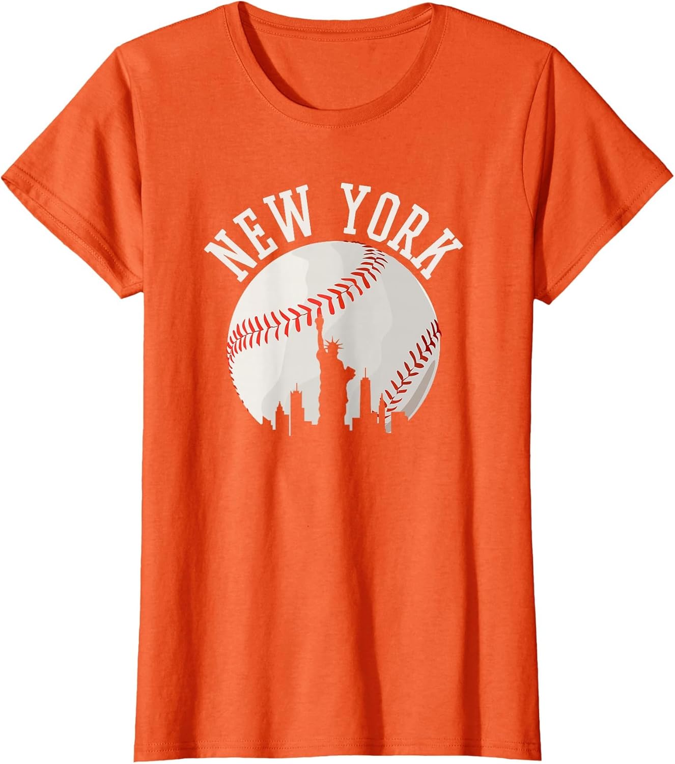 Downtown New York City Skyline, Vintage Baseball