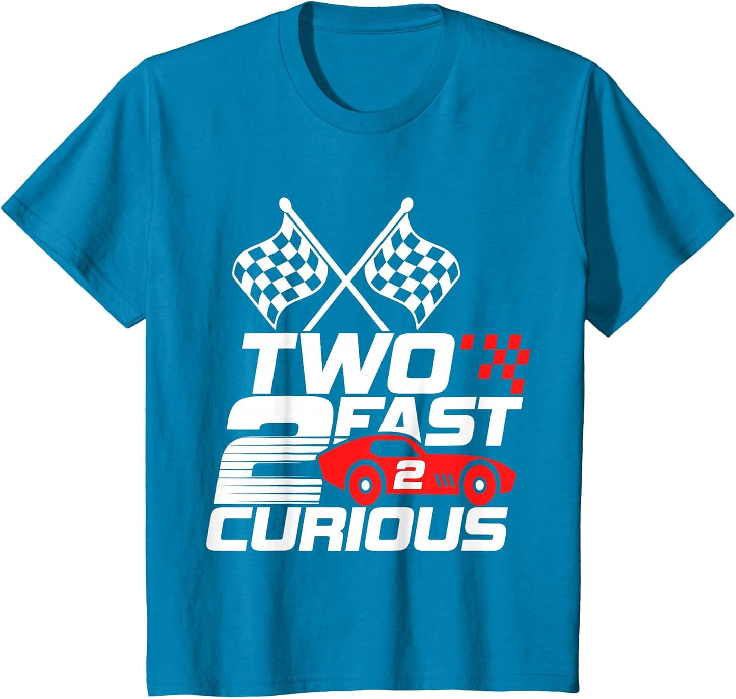 Two Fast 2 Curious Race Car 2nd Birthday Toddler Boy Girl