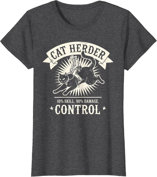 Funny Cat Herding Champion Professional Cat Herder