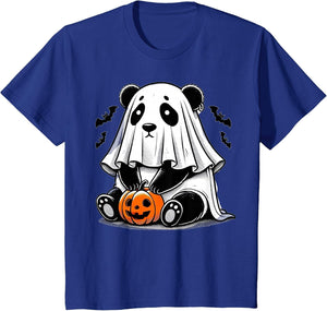 Spooky Panda Wearing A Ghost Halloween Costume Funny Horror