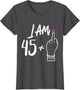 Women Bday I Am 45 Plus 1 Middle Finger for 46th Birthday