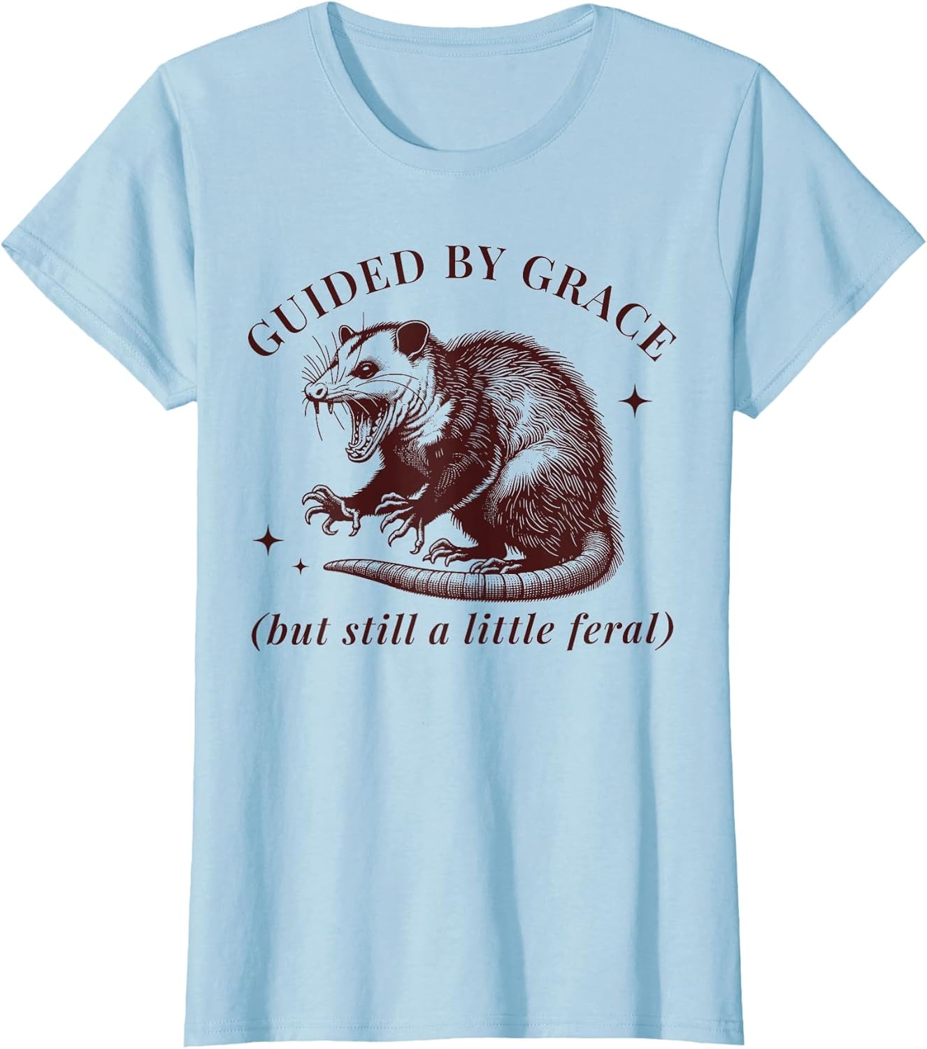 Guided by Grace Funny Possum Christian Feral Bible Saying