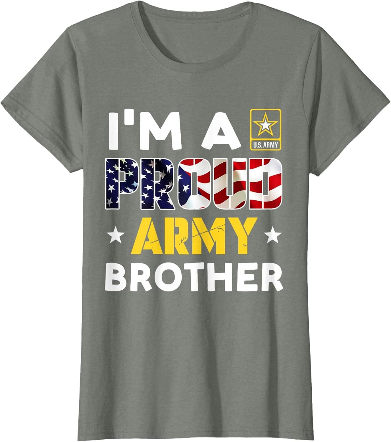 Ich bin EIN stolzer Army Brother Family Soldier Under American Flag