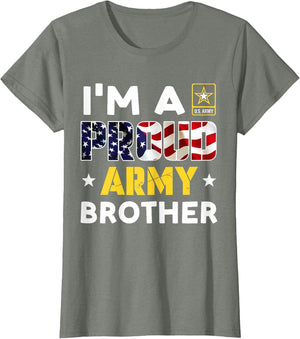 Ich bin EIN stolzer Army Brother Family Soldier Under American Flag