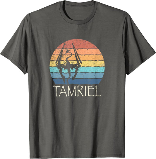 Akatosh: The Tamriel Elder Retro Sunset of The Scrolls Gamer