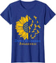 Kids Down Syndrome Awareness Ribbon Sunflower Toddler Girl