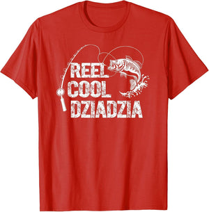 Reel Cool Dziadzia Design with Fish and Fishing Rod Grandpa