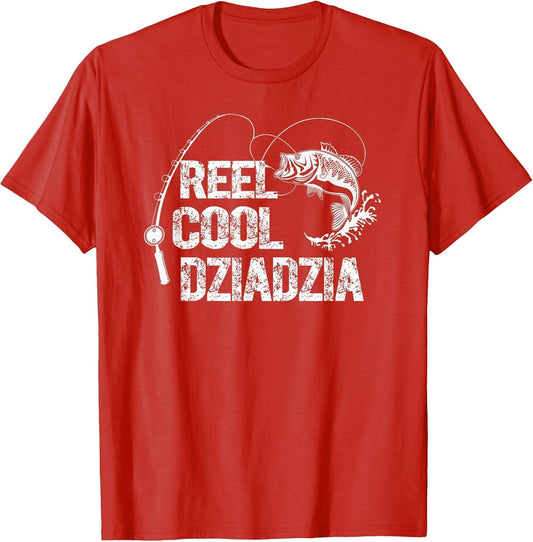 Reel Cool Dziadzia Design with Fish and Fishing Rod Grandpa