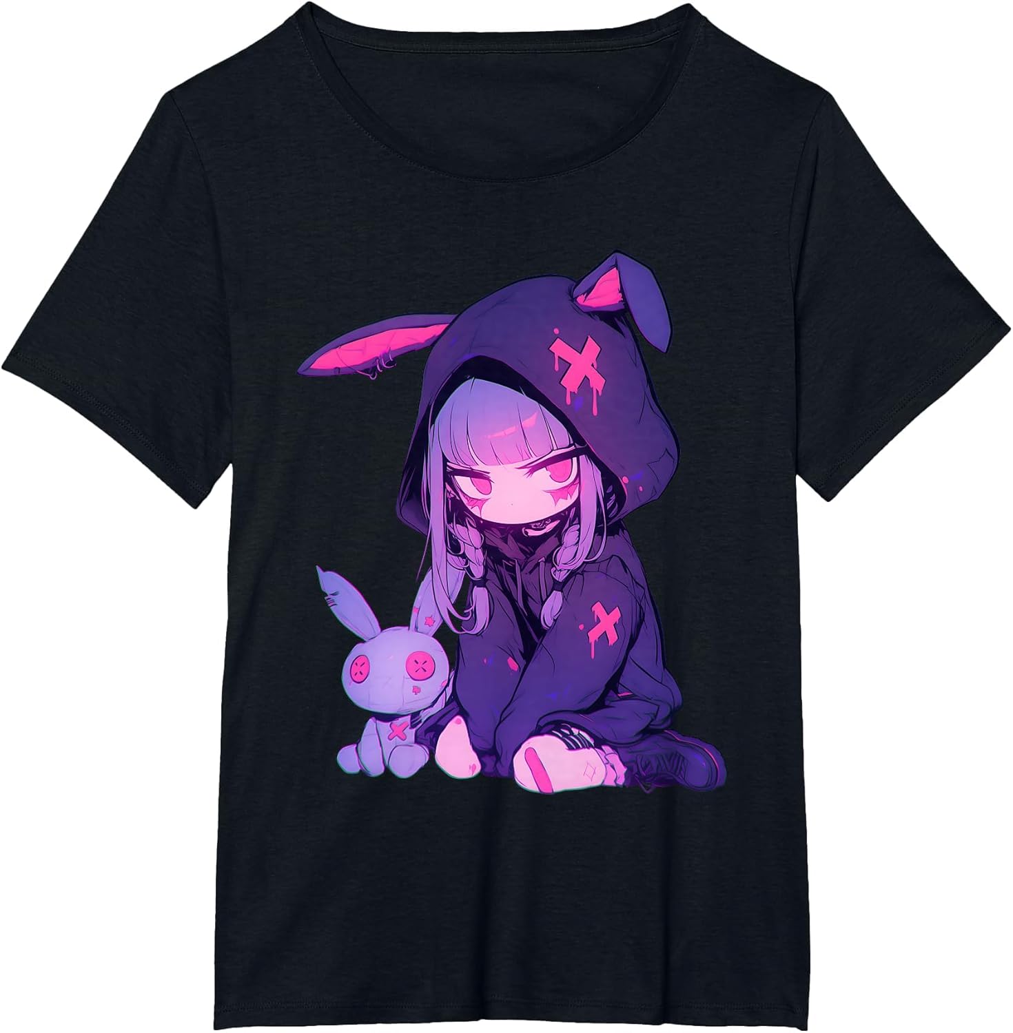 Anime Girl E-Girl Goth Bunny Cute Grunge Edgy Outfit