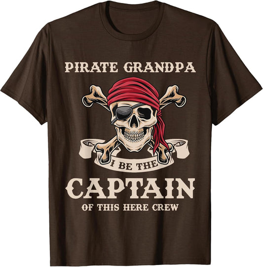 Pirate Grandpa I Be The Captain Grandpa Pirate Birthday