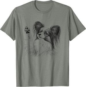 Papillon Dog Lover Raising Paw Design
