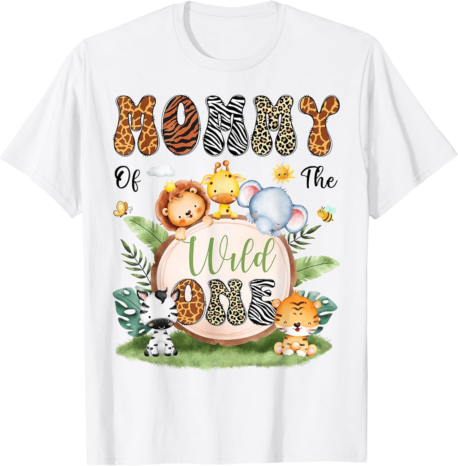 Mommy of The Wild One Safari Jungle 1St Birthday Boy