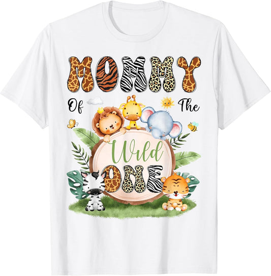 Mommy of The Wild One Safari Jungle 1St Birthday Boy