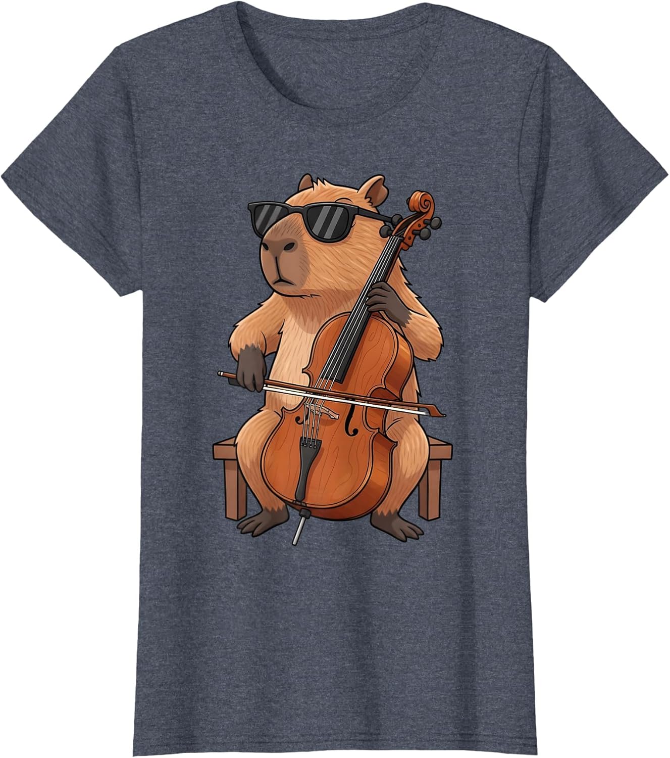 Cute Capybara Playing Cello Player Lover Musician Cellist