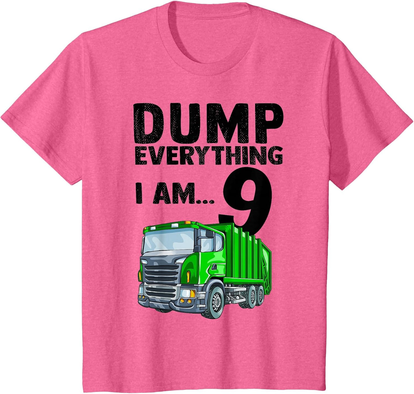 Recycling Trash Garbage Truck Birthday 9 9th Shirt Kids Boys