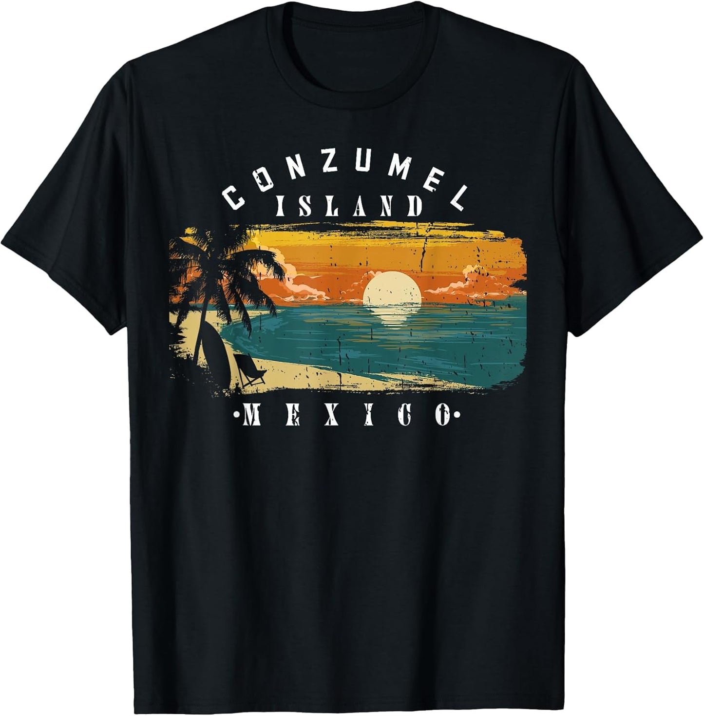 Cozumel Mexico Beaches Retro Cool Distressed Graphic