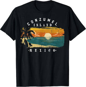 Cozumel Mexico Beaches Retro Cool Distressed Graphic