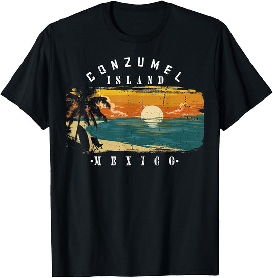 Cozumel Mexico Beaches Retro Cool Distressed Graphic