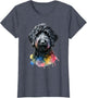 Black Labradoodle Dog Watercolor Artwork