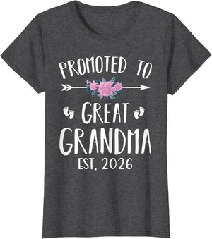 Promoted to Great Grandma Est 2026 New Great Grandmother