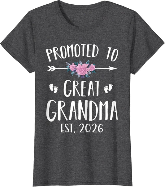 Promoted to Great Grandma Est 2026 New Great Grandmother