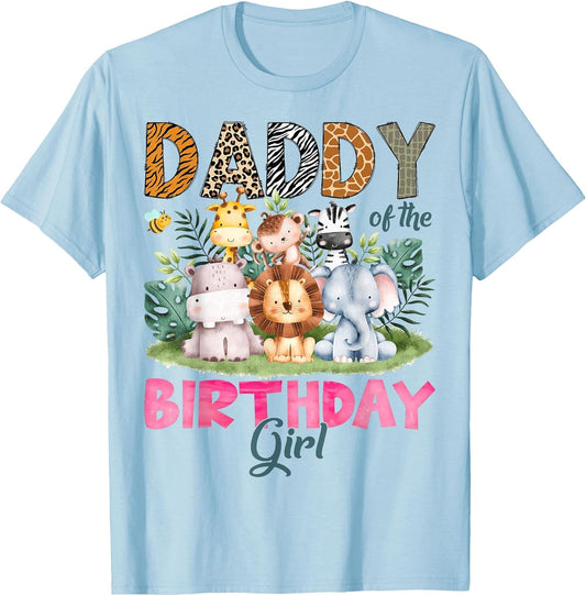 Daddy of The Birthday Girl Safari Jungle Animal Lover