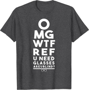 OMG WTF REF R U Blind Funny Football Basketball Eye Chart