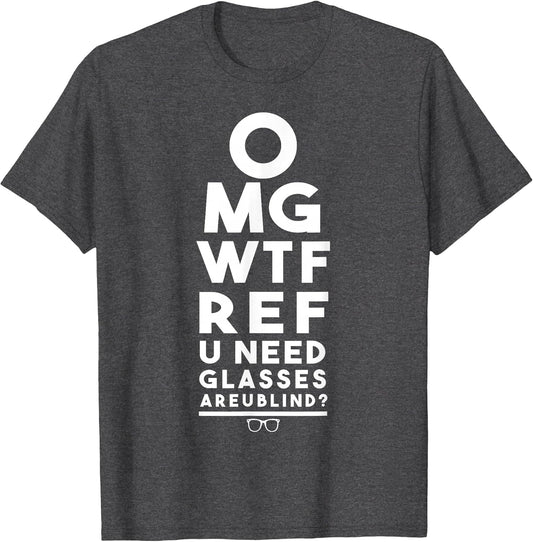 OMG WTF REF R U Blind Funny Football Basketball Eye Chart