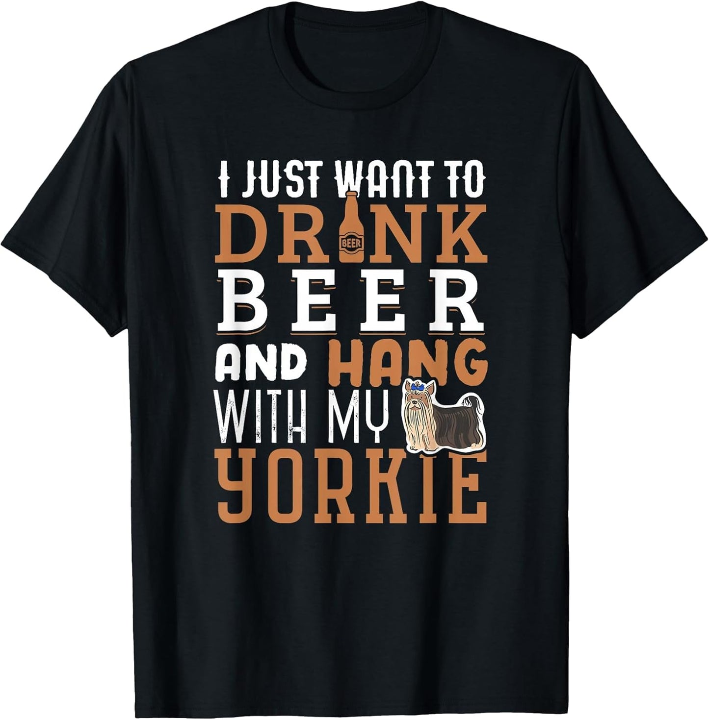 Yorkie Dad Shirt Funny Yorkshire Terrier Dog Lover Beer