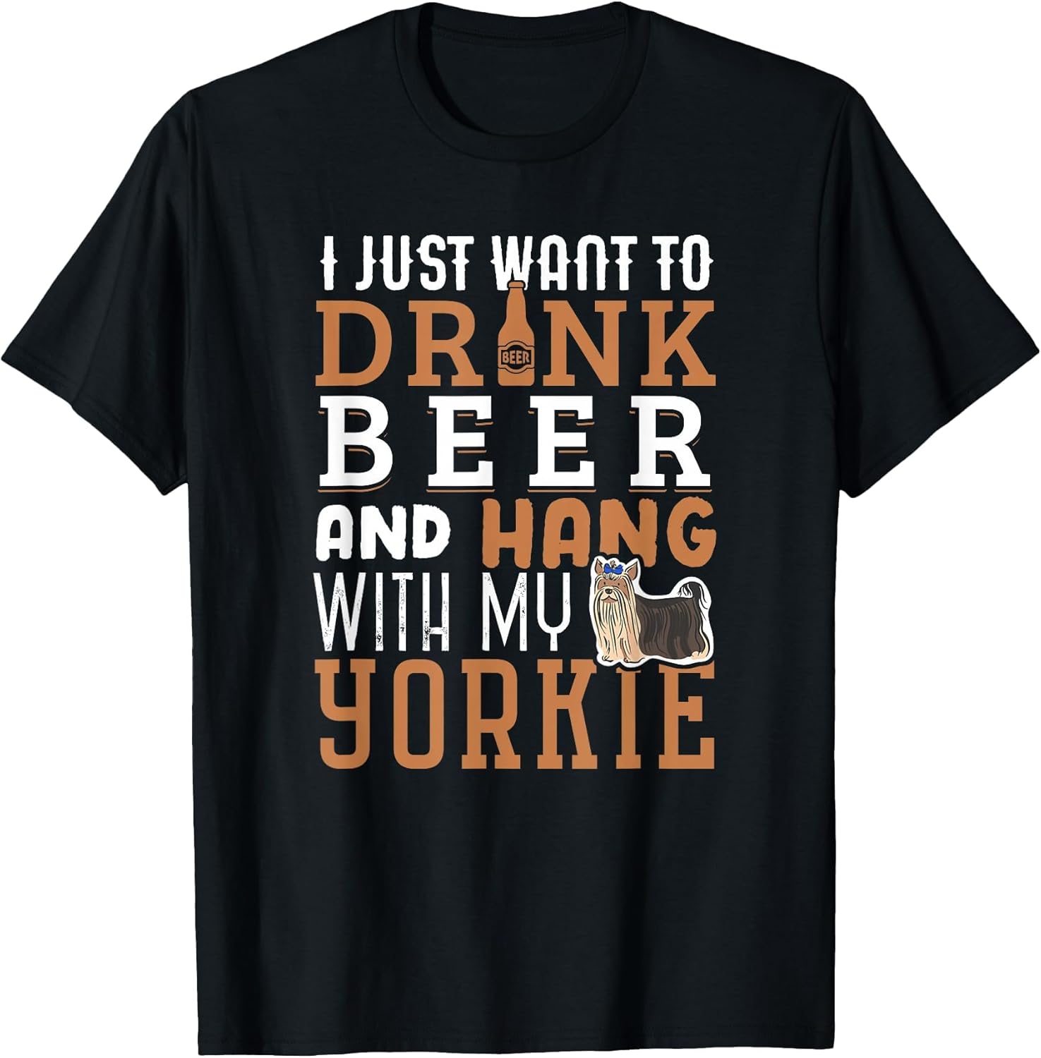 Yorkie Dad Shirt Funny Yorkshire Terrier Dog Lover Beer