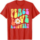 Groovy Peace Love Recovery Celebrate Sober I'm Clean AA NA , Men, Red, Small