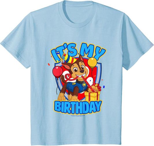 PAW Patrol Birthday It's My Birthday Cute Chase Logo
