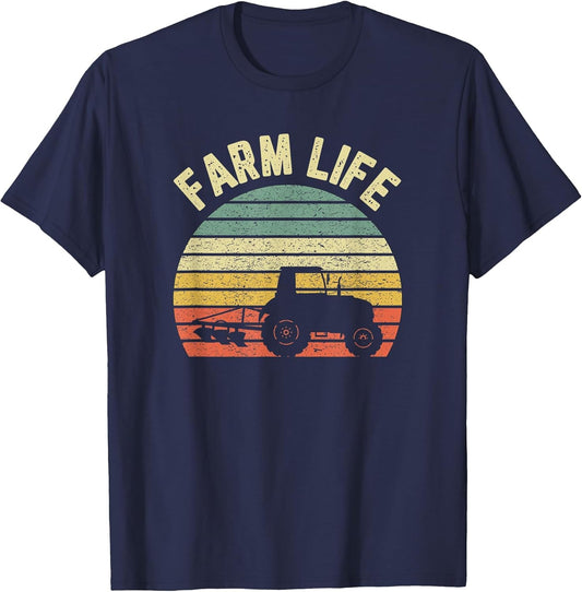 Farming Shirt Cool Vintage Farmer Retro Farm Life