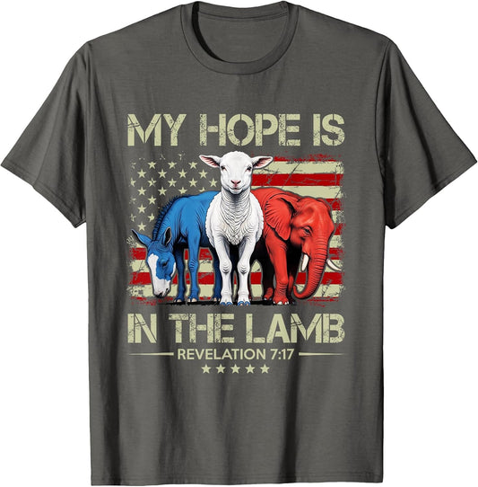 My Hope is in The Lamb Elephant Donkey USA Funny Scripture