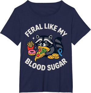 Feral Like My Blood Sugar Raccoon Funny Food Chaos Diabetes