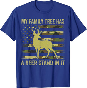 Hunting-Shirt Family Tree Has Deer Stand Funny Hunter Dad