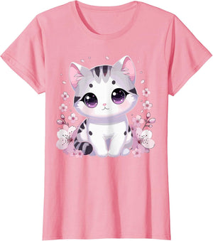 Cat Cherry Blossoms Cute Cat