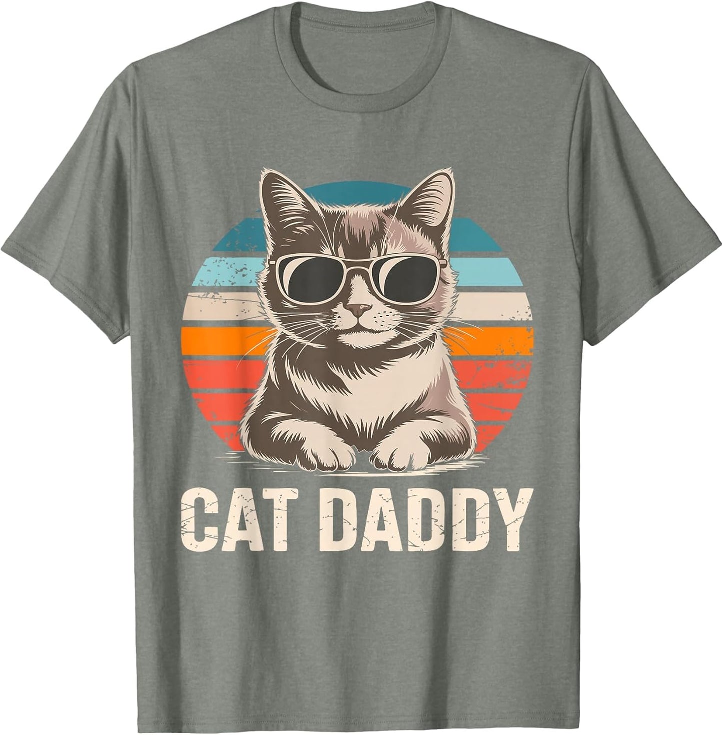 Cat Daddy Shirt Men Cat Lover Dad Fathers Day
